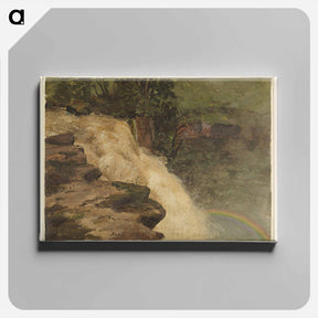 アートパネル-A Waterfall in Colombia - フレデリック エドウィン チャーチ Canvas.