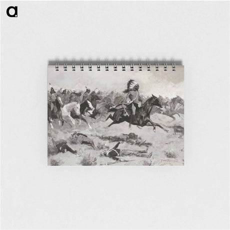 アートメモ帳-Rushing Red Lodges Passed through the Line
 - フレデリック レミントン Memo.