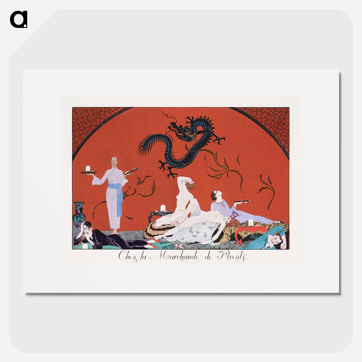 Chez la Marchande de Pavots - ジョージ バービエ Poster.