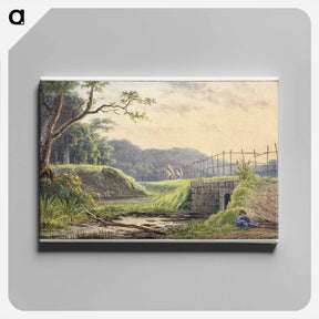 アートパネル-Landschap met brug
 - ジョージアス ヤコブス ヨハネス ファン オス Canvas.