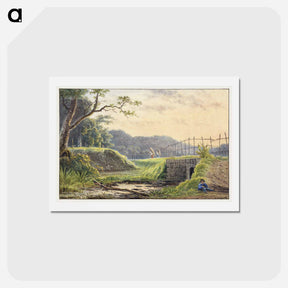 アートポストカード-Landschap met brug
 - ジョージアス ヤコブス ヨハネス ファン オス Postcard.