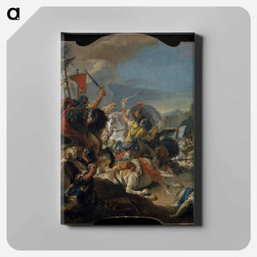 アートパネル-The Battle of Vercellae
 - ジョバンニ バティスタ ティエポロ Canvas.