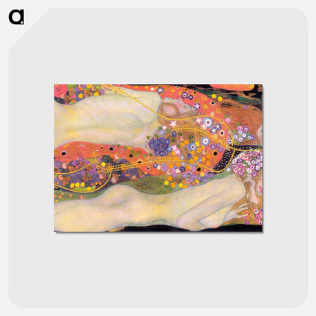 アートポストカード-Water Serpents II - グスタフ クリムト Postcard.