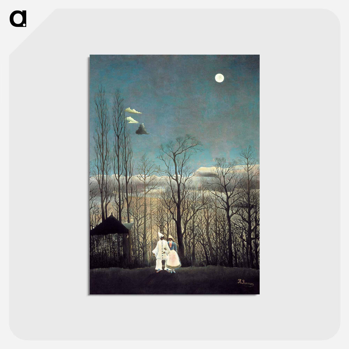 アートポストカード-Carnival Evening - アンリ ルソー Postcard.