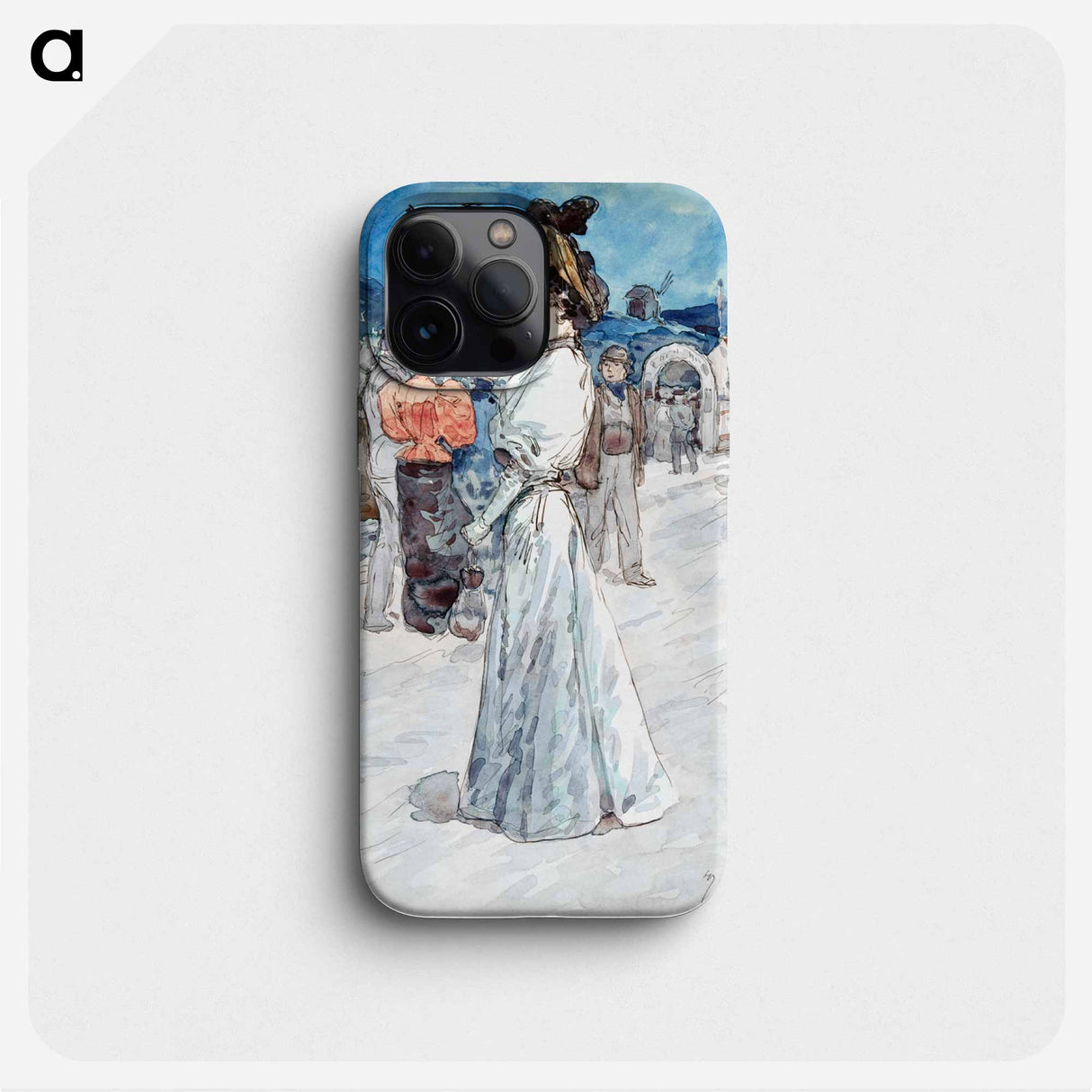 A Parisienne Outside the Moulin de la Galette - アンリ ソム Phone Case.