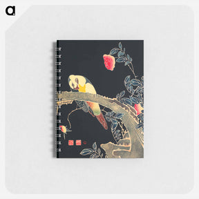 アートメモ帳-Parrot on the Branch of a Flowering Rose Bush
 - 伊藤若冲 Memo.