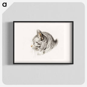 アートポスター-Sketch of a cat - ジャン ベルナール Poster.