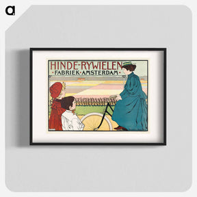 アートポスター-Hinde-Rijwielen Fabriek Amsterdam - ヨハン ヘオルフ ファン カスペル Poster.