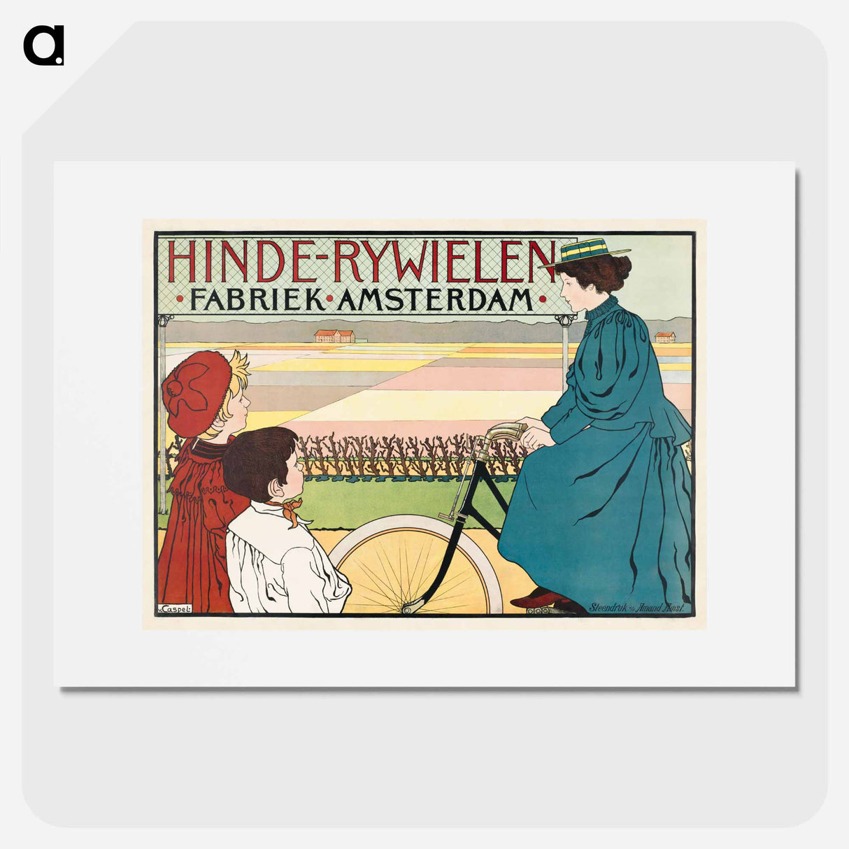 Hinde-Rijwielen Fabriek Amsterdam - Johan George van Kaspel Poster.