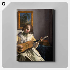 アートパネル-The Guitar Player - ヨハネス フェルメール Canvas.