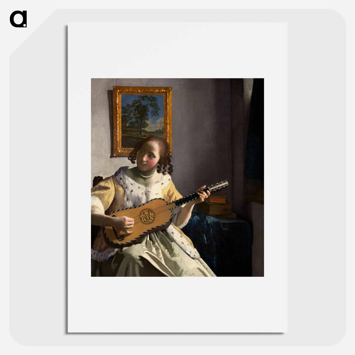 The Guitar Player - Johannes Vermeer Poster.