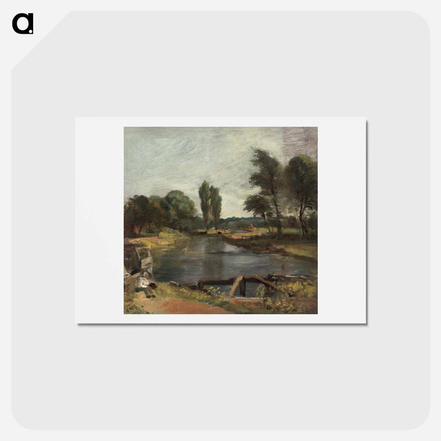 アートポストカード-Flatford Lock
 - ジョン コンスタブル Postcard.