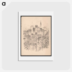 アートポストカード-Skyscrapers from the Gladstone
 - ジョセフ ペネル Postcard.