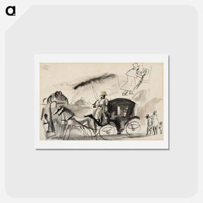 アートポストカード-Figures with Cab
 - ジュール パスキン Postcard.