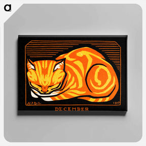 アートパネル-December Cat - ユリー デ フラーハ Canvas.