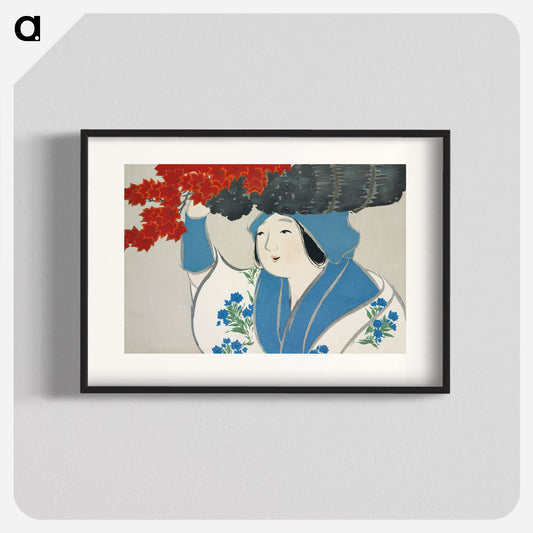 Woman from Momoyogusa–Flowers of a Hundred Generations Poster.