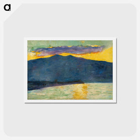 アートポストカード-Sonnenuntergang am italienischen See (Oberitalien) - レッサー ユリィ Postcard.