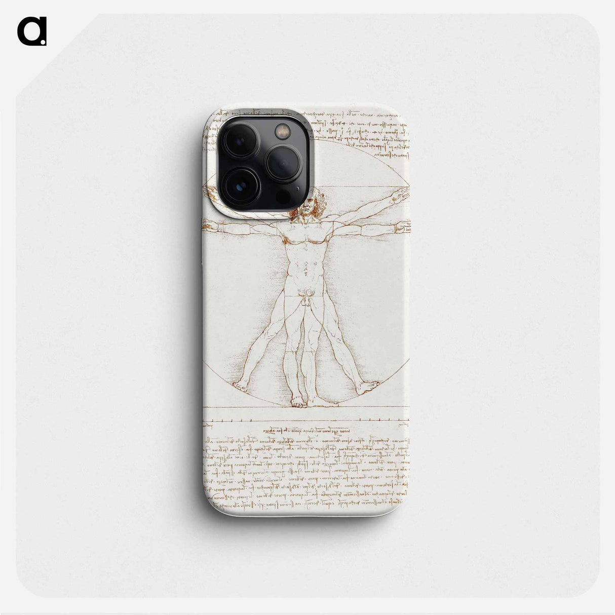 Vitruvian Man - Leonardo da Vinci Phone Case.