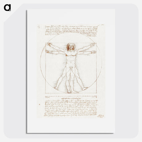 Vitruvian Man - Leonardo da Vinci Poster.