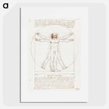 Vitruvian Man - Leonardo da Vinci Poster.