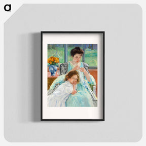アートポスター-Young Mother Sewing - メアリー カサット Poster.