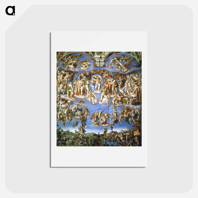 アートポストカード-The Last Judgment - ミケランジェロ ブオナローティ Postcard.