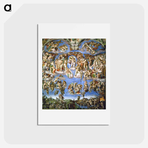 The Last Judgment - ミケランジェロ ブオナローティ Postcard.