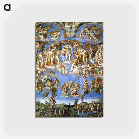 アートポストカード-The Last Judgment - ミケランジェロ ブオナローティ Postcard.