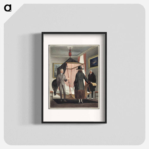 Two Man and a Woman in a Bedroom - オットー フリードリヒ カール レンデッケ Poster.
