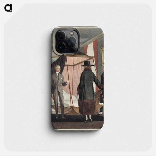 Two Man and a Woman in a Bedroom - オットー フリードリヒ カール レンデッケ Phone Case.
