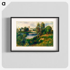 アートポスター-Landscape at Vétheuil - ピエール オーギュスト ルノワール Poster.
