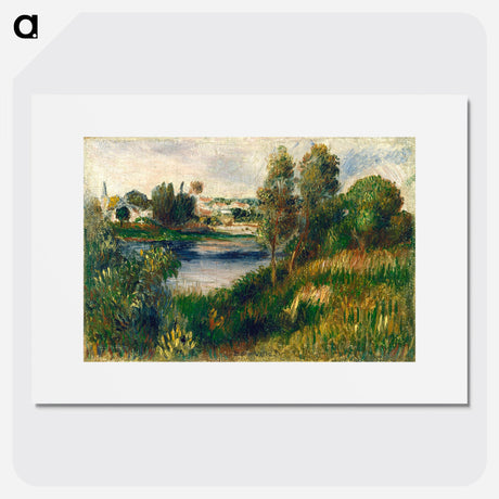 Landscape at Vétheuil - Pierre-Auguste Renoir Poster.