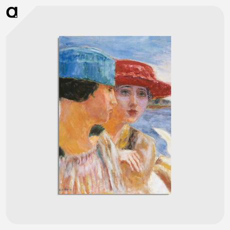 アートポストカード-Young Girls with Seagull
 - ピエール ボナール Postcard.