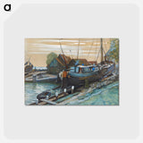 アートポストカード-Drydock at Durgerdam - ピエト モンドリアン Postcard.