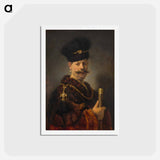 アートポストカード-A Polish Nobleman - レンブラント ファン レイン Postcard.
