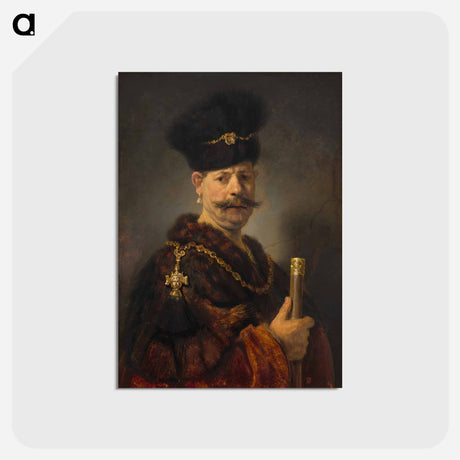 アートポストカード-A Polish Nobleman - レンブラント ファン レイン Postcard.