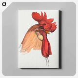 Head of a Rooster - サミュエル コールマン Canvas.