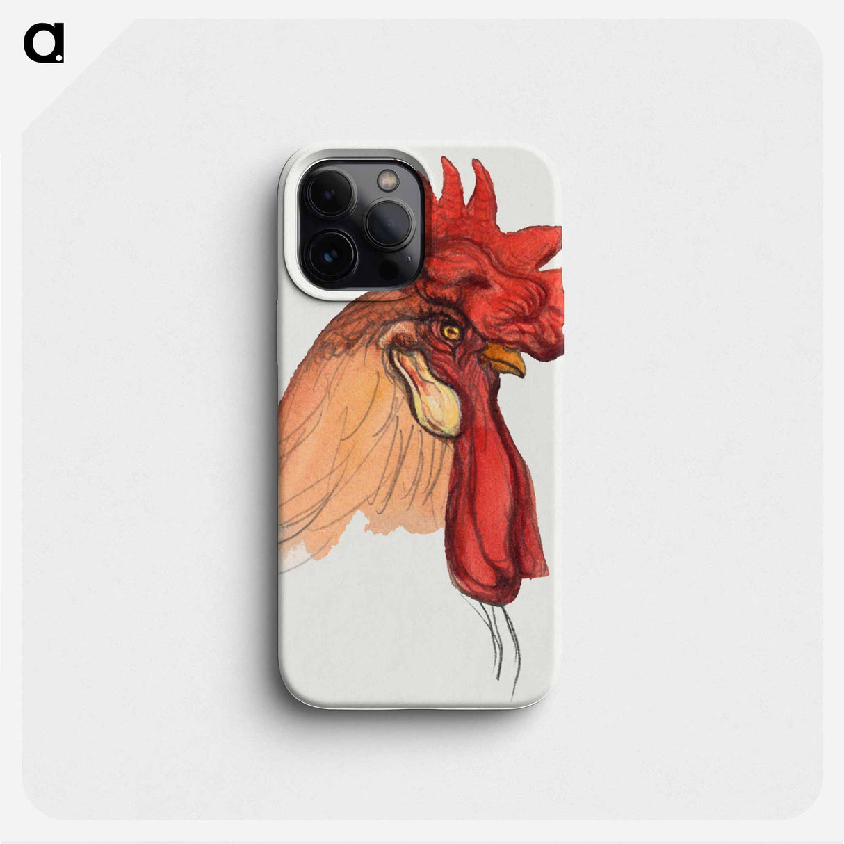 Head of a Rooster - Samuel Coleman Phone Case.