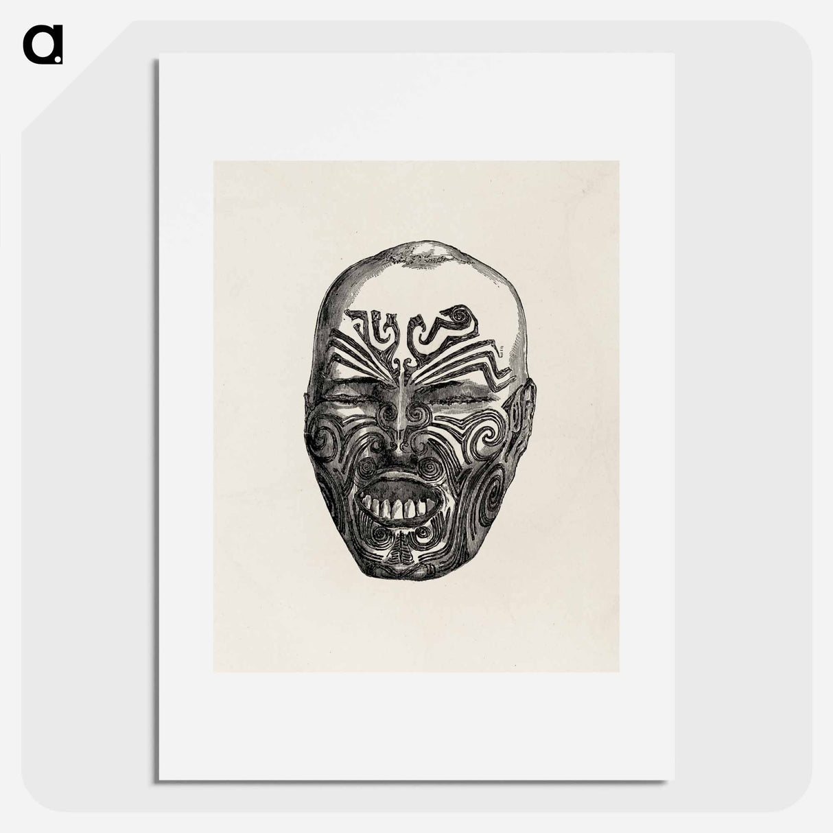 アートポスター-Ancient Face, from Owen Jones' Grammar of Ornament
 - 装飾の文法 Poster.
