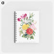 アートメモ帳-White Violet, Small Bindweed, Red and White Rosebud and Asiatic Ranunculus
 - 花言葉 Memo.