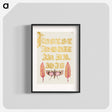 アートポスター-Chard Leaves and Red Winged Grasshopper from Mira Calligraphiae Monumenta
 - 書道のお手本 Poster.