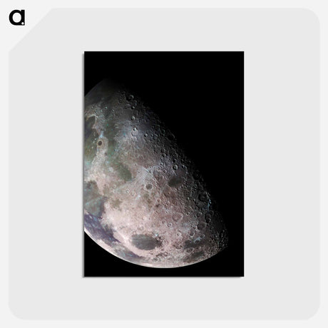 アートポストカード-Moon - North Polar Mosaic
 - ムーン Postcard.