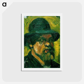 アートポストカード-Self portrait with hat - テオ ファン ドゥースブルフ Postcard.