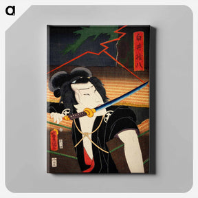アートパネル-Portraits of Actors, Often Playing Roles - 豊原 国周 Canvas.