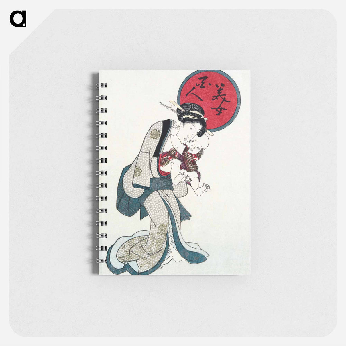 アートメモ帳-Japanese Woman and Baby
 - 歌川 国貞 Memo.