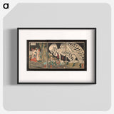 Mitsukuni Defying the Skeleton Specter - Utagawa Kuniyoshi Poster.