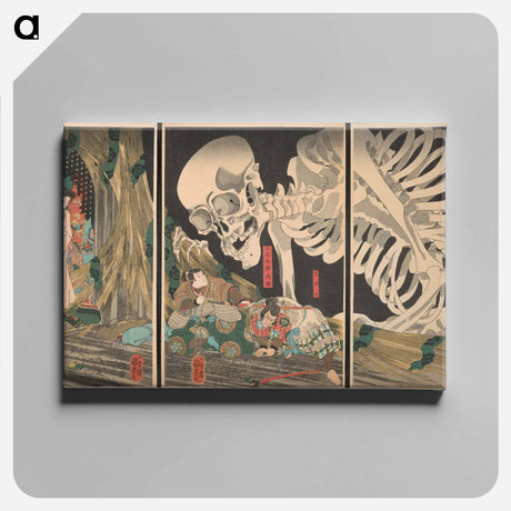 アートパネル-Mitsukuni Defying the Skeleton Specter - 歌川 国芳 Canvas.