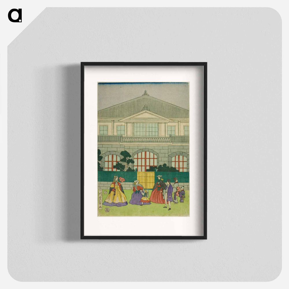 Residence of French Merchant at Port of Yokohama - 歌川よしかず Poster.