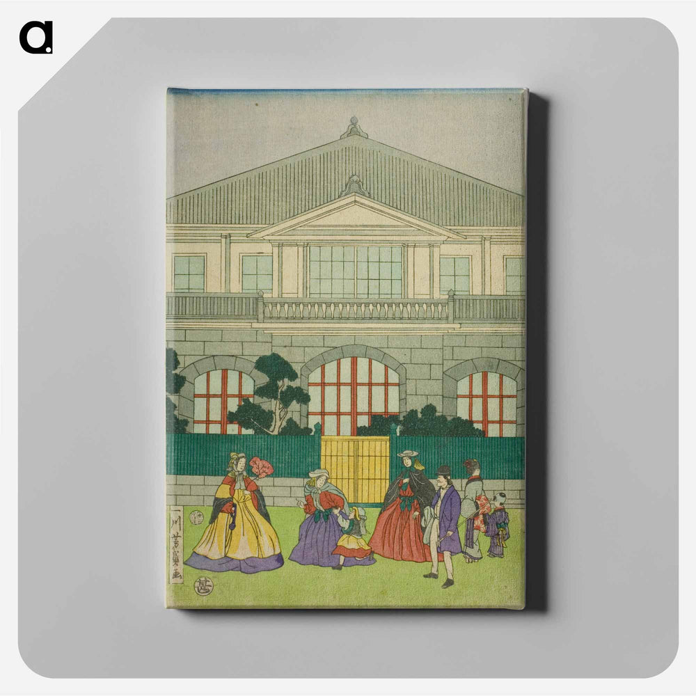 Residence of French Merchant at Port of Yokohama - 歌川よしかず Canvas.