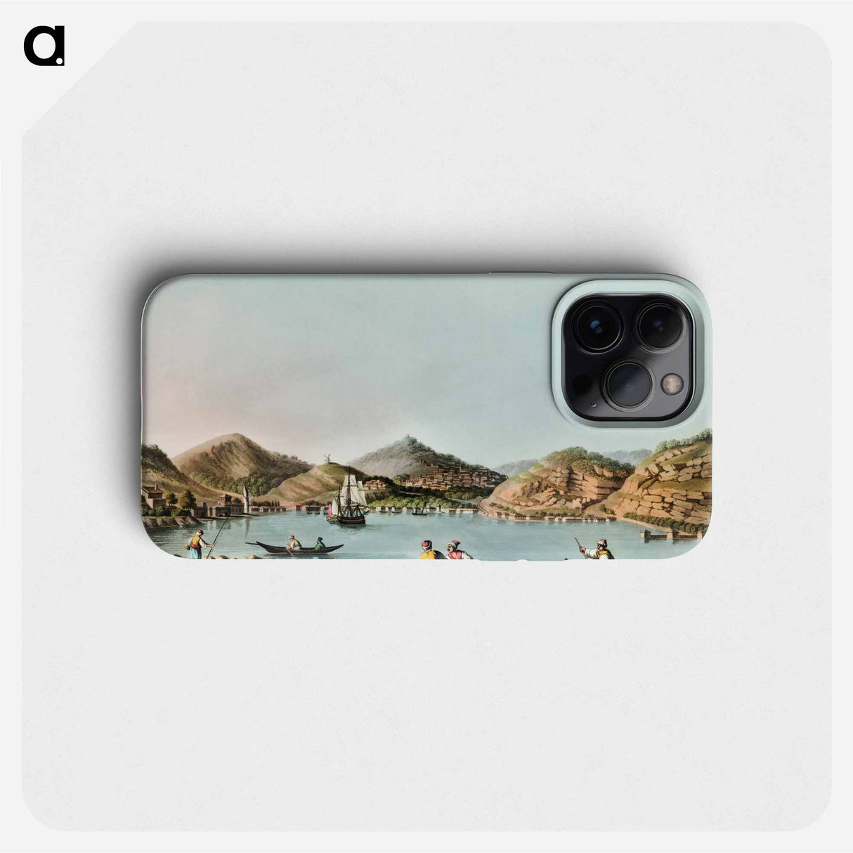 Western Harbour of the Island of Samos - オスマン帝国領内の景色 Phone Case.